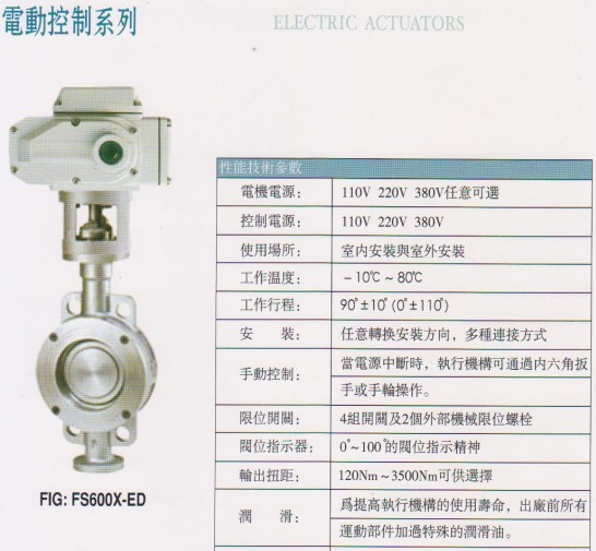 FS600X-ED电动蝶阀