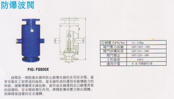 FS800X防爆波阀